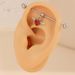 Personalized Hip Hop Ear Bridge Nails Red Heart Shaped Design Piercing Earrings Versatile Net Celebrity Ear Bone Nails_ipsvogv.com