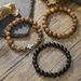 Hot Selling Jewelry Black Gallstone Cross Wooden Beads Personality Bracelet Men's Elastic Bracelet Set_ipsvogv.com