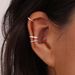 Brass With Real Gold Plating, Hot Selling Across, Simple Niche Design, Smooth And Non Pierced Ear Clips With Zircon_ipsvogv.com