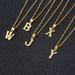 Letter necklace for female students Korean version simple small couple girlfriends 26 lucky English letter pendant clavicle chain_ipsvogv.com