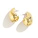 Zhu Same Style Copper Gold-Plated Large Water Drop Exaggerated Simple High-End Design Sense Comma Earrings_ipsvogv.com