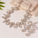 Light luxury style diamond-set flower water drop earrings necklace set fashion super flash niche high-end necklace women_ipsvogv.com