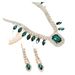 Women’s Jewelry Set Fashion Hot Jewelry Wholesale Luxury Dinner Dress Jewelry Black Royal Blue Gemstone Earrings Necklace Set_ipsvogv.com