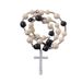 Hip Hop Double-layer Black White Pearl Necklace With Diamond Set Zircon Cross Pendant, Popular And Versatile_ipsvogv.com