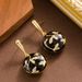 Genuine Gold Electroplating French Niche Antique Style Drip Oil Flower With Feminine Elegance Silver Needle Earrings_ipsvogv.com
