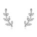 Cao Shi, Japanese and Korean Style, Leaf Earrings, Women's Trend, Forest Style, Diamonds, Small Earrings, Versatile Student Earrings_ipsvogv.com