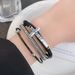 Bohemian Cross Multi-layer New Exotic Ethnic Style Diamond Leather Bracelet, High-end Feel_ipsvogv.com