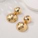 Minimalist Gold Tone Fashion Double Layer For Women Unique Design Sense Temperament Personality Trendy Heart Stud_ipsvogv.com