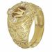 Sanjie Gold Plated Crown Ring, Carved Full Diamond Male Ring Gift_ipsvogv.com