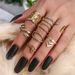 New Geometric Arrow Wide With Striking Pattern Personalized Cross Ring Set Of 8_ipsvogv.com