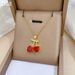 Fruit 【 】 Red Cherry Fashionable Light Luxury Temperament Gorgeous Full Diamond Necklace Women's Versatile Clavicle 【 】_ipsvogv.com