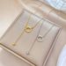 【 Full body titanium steel 】 Cat tassel minimalist gold necklace in the stove, female ins mesh red collarbone chain_ipsvogv.com