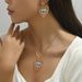 2024 New Love Diamond Hip Hop Style Necklace Earring Set Angel Eye Niche Earrings Versatile Clavicle Chain_ipsvogv.com