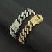 Hip hop full diamond men's with bold and exaggerated Miami Cuban bracelet width 15mm_ipsvogv.com