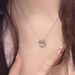 Roman Numeral Dial Necklace, Women's Zircon Pendant, Simple Circular Ring Collarbone Chain, Light Luxury, High-end_ipsvogv.com