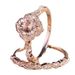 Sanjie Women's Rose Gold Plated Square Set Engagement Ring Micro Inlaid Zircon Jewelry_ipsvogv.com