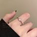 【 Store Hot Sale 】 Surrounding Planet Zircon Matte Plain Ring, Women's Cold Style, Niche Design, High-end Feeling,_ipsvogv.com