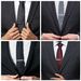 Dai Li Men's Short Silver Tie Clip Set Children's Tie Clip Black Simple Tie Cliop Fast Sale_ipsvogv.com