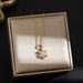 Korean version of new full diamond snowflake titanium steel necklace, female sweet temperament, small and fresh_ipsvogv.com