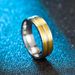 Jewelry Titanium Steel Couple Double Color Gold Frosted Diamond Female Wedding Pair Ring_ipsvogv.com