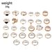 New Combination Fashion Personality Snake Shaped Love Butterfly Fried Dough Twists Hollowed Out 27 Piece Set Ring_ipsvogv.com