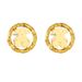 304 Stainless Steel Bear Earrings For Women Round Plaque Corrugated Bear Stainless Steel Necklace Jewelry_ipsvogv.com
