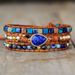 Popular Elements Hot Selling Blue Gold Emperor Stone Multi-layer Winding Woven Cowhide Rope Bracelet_ipsvogv.com
