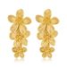 Retro Women's Light Luxury Flower Stainless Steel Earrings Light Luxury High end Tassel Flower Earrings Exaggerated Earrings_ipsvogv.com