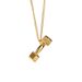 fashion dumbbell necklace for men Korean couple pendant for women personality jewelry clavicle chain fitness accessories_ipsvogv.com