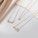 Fashionable And Personalized Gold Dot Diamond Gemini Constellation Pattern 3-piece Set New Necklace Accessories_ipsvogv.com