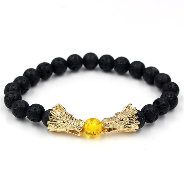 Source Jewelry Fashion Simple Volcanic Stone White Turquoise Topaz Bracelet Dragon Head Bracelet Bracelet_ipsvogv.com