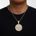 Round Shield KONDEBOY Full Diamond Alloy Pendant Hip Hop Cuban Chain Necklace_ipsvogv.com