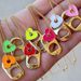 Fashion Simple Multi Color Alloy Oil Drop Love Pendant Can Pull Ring Necklace Clavicle Chain_ipsvogv.com