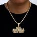 Make America Create AGAIN Full Diamond Letter Alloy Pendant Hip Hop Men's Necklace_ipsvogv.com