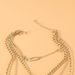 Jewelry Gold Pin Necklace Alloy Dice Lock Pendant Multi Layer Necklace_ipsvogv.com