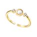 French Ins Style Inlaid White Zircon Titanium Steel Ring Color Retaining Adjustable Fashionable All Match Open Ring_ipsvogv.com