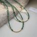 Green Donglin Natural Stone Beaded Necklace For Women Light Luxury High End 2025 New Spring Retro Niche New Chinese Style_ipsvogv.com