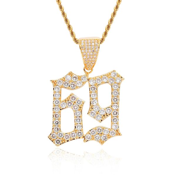 Rap Singer 69's Hip Hop Necklace With Micro Inlaid Zircon Gold Plated Digital Pendant_ipsvogv.com