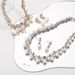 12028 Baroque Alloy Necklace Earrings Elegant, Fashionable, Versatile Bridal Dress Jewelry Set_ipsvogv.com