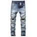 Men's Clothing Men's Zipper Ripped Jeans Trousers Zipper Men's Denim Stretch Trousers_ipsvogv.com