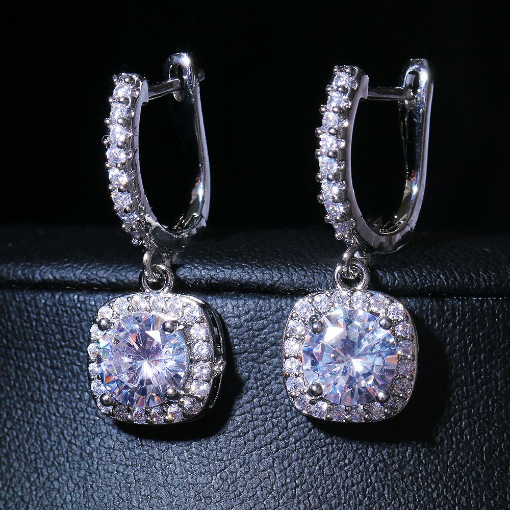 Fashion Design Zircon Earrings Women's Ear Buckle Cold Wind Advanced Sense Earrings Retro Jewelry_ipsvogv.com