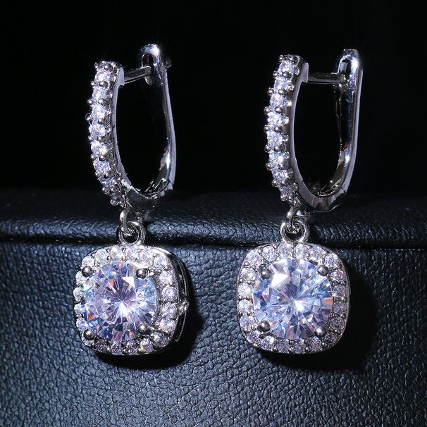 Fashion Design Zircon Earrings Women's Ear Buckle Cold Wind Advanced Sense Earrings Retro Jewelry_ipsvogv.com