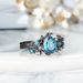 Sanjie Blue Topaz Natural Ring Fashion Inlaid Water Drop Jewelry_ipsvogv.com