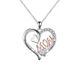 Hot Sale Heart Shaped Mom Necklace Female Simple Double Heart Clavicle Necklace_ipsvogv.com