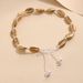 Jewelry New Ethnic Style Gold Handmade Woven Rope Shell Necklace Ornament_ipsvogv.com