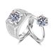 Couple Female Diamond Zircon Wedding Ring, Silver Plated Korean Edition, Dominant Men's Ring_ipsvogv.com