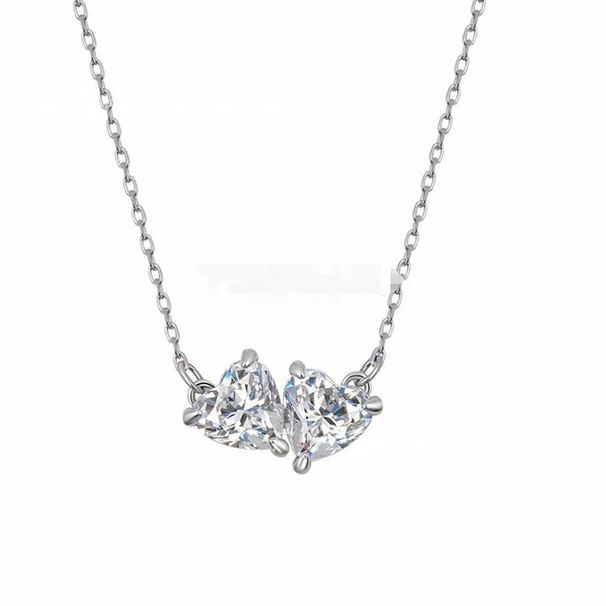 True Love Heart Shaped Necklace Female Element Crystal Love Clavicle Necklace Female_ipsvogv.com