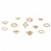 New Personalized Small Round Illuminated Crescent Micro Inlaid Arrow Diamond Triangle Joint 12 Piece Set_ipsvogv.com