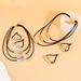 Jewelry Cylindrical Black Rope Necklace Set Personality Simple Three Layer Clavicle Chain Jewelry_ipsvogv.com