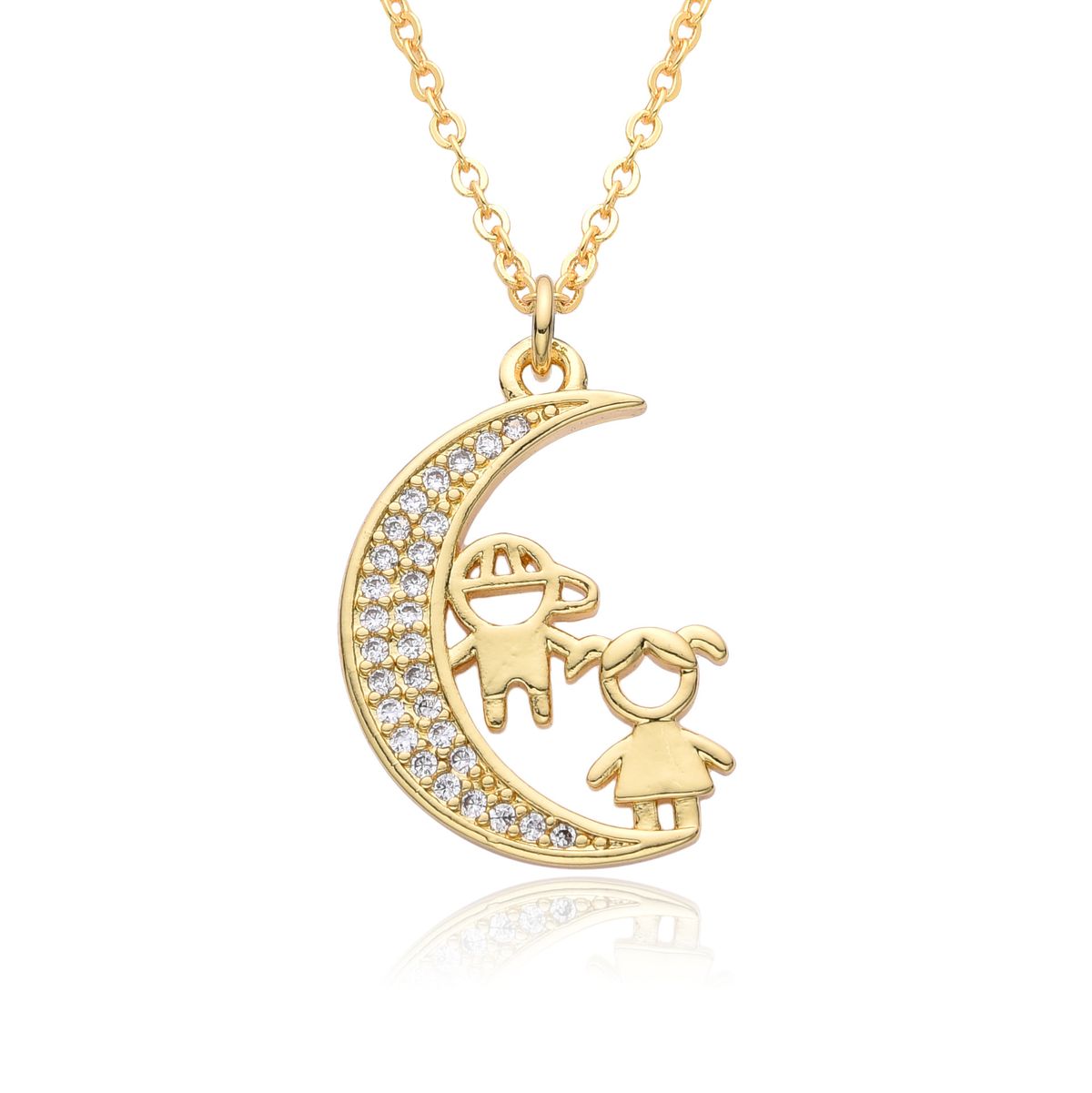 Minimalist Moon & Star Necklace For Women - Micro-Inlaid Zircon Clavicle Chain, Dainty Ins Fashion Jewelry_ipsvogv.com